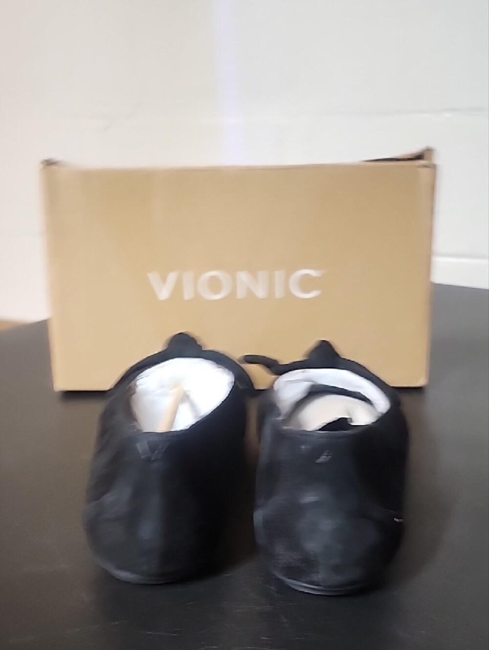 Vionic Tilly Black Bow Accent Ballet Flats - Picture 4 of 7